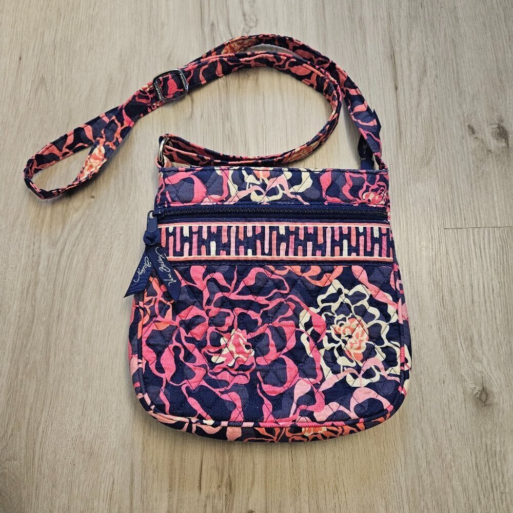 Vera Bradley Katalina Pink Petite Double Zip Hipster Crossbody Bag